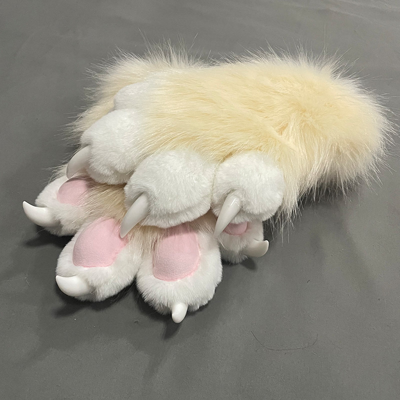 Furry Colorful Beast Claw Gloves Cat Mother Gloves Cat Claw Cute Plush