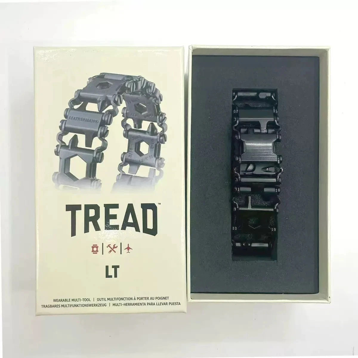 Leatherman Tread Stainless Steel Tools Wearable Bracelet Link Multi Tool Black
