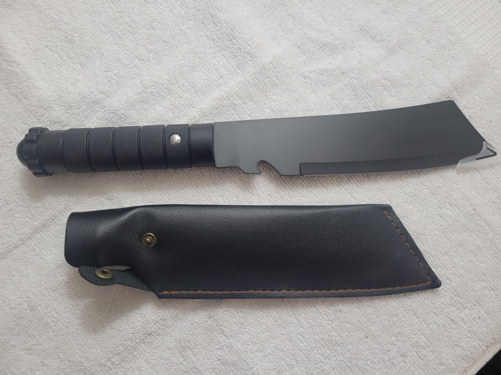 Fiona Outdoor Tools Multi Use Fixed Blade Camping Knife/Cleaver W/Sheath (B7)
