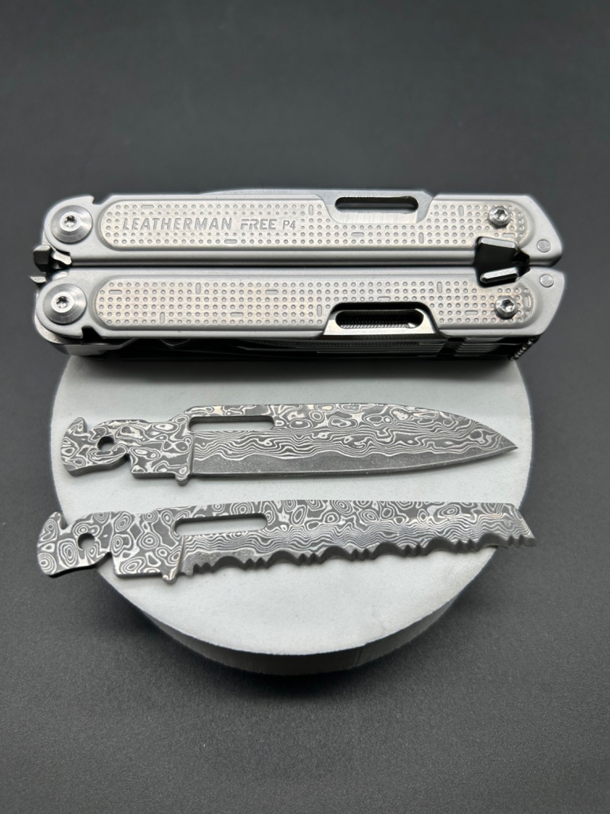 VG10 Damascus Blade For Leatherman FREE P2/P4 ARC – MAIN KNIFE/SAW EDC UPGRADE