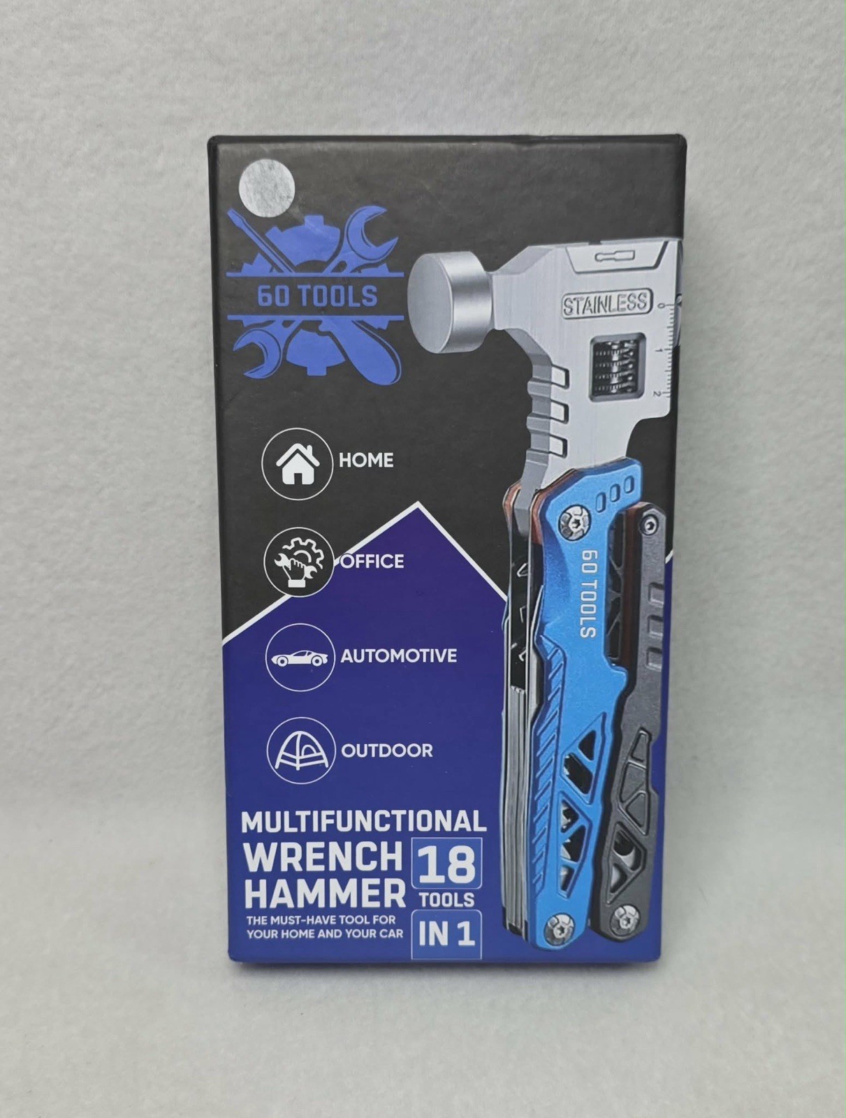 60 Tools 18 In 1 Multifunctional Wrench Hammer