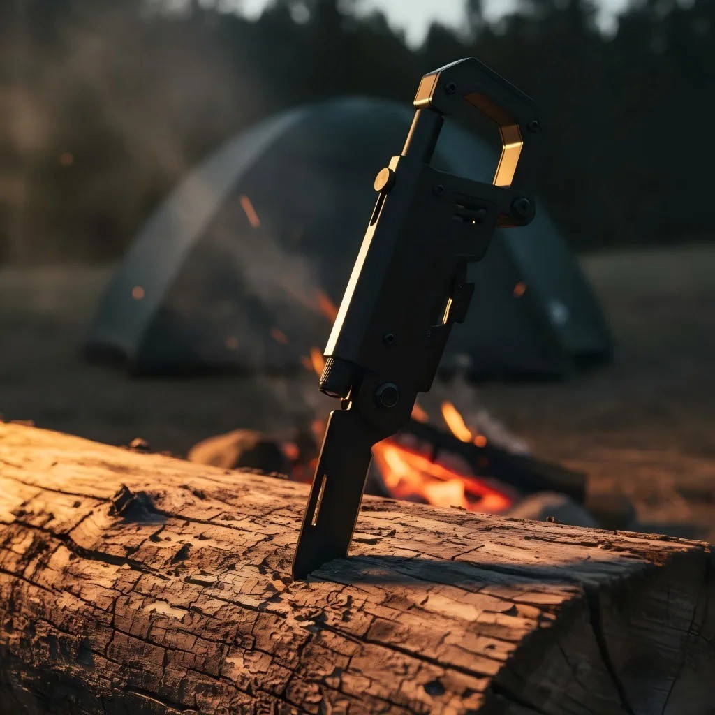 Outdoor Folding Knife EDC Multi Tool Carabiner Camping Survival Gear free ship