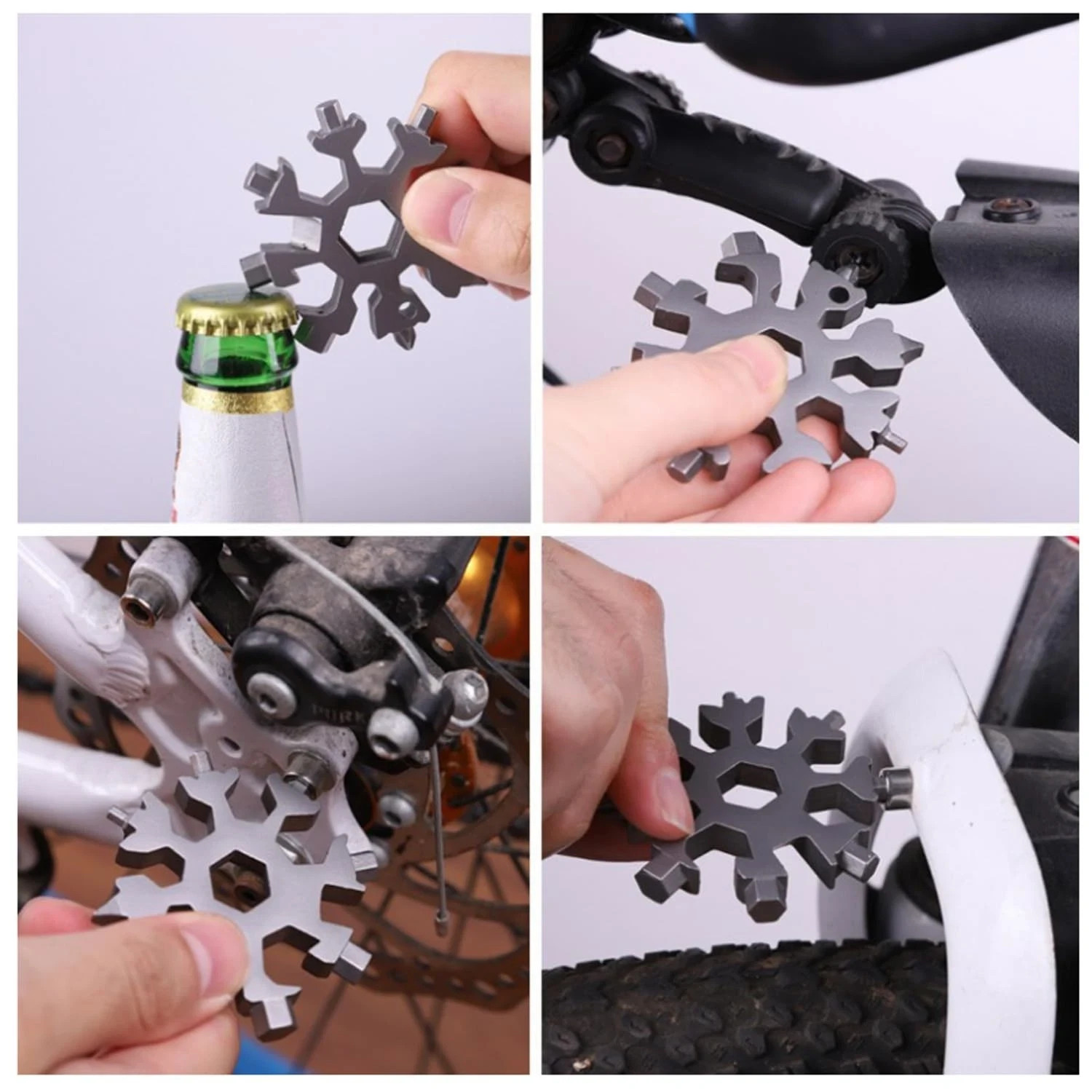 18 IN ONE SNOWFLAKE STAR WRENCH MULTI – TOOL – NEW – 10 PIECES MIX COLOR