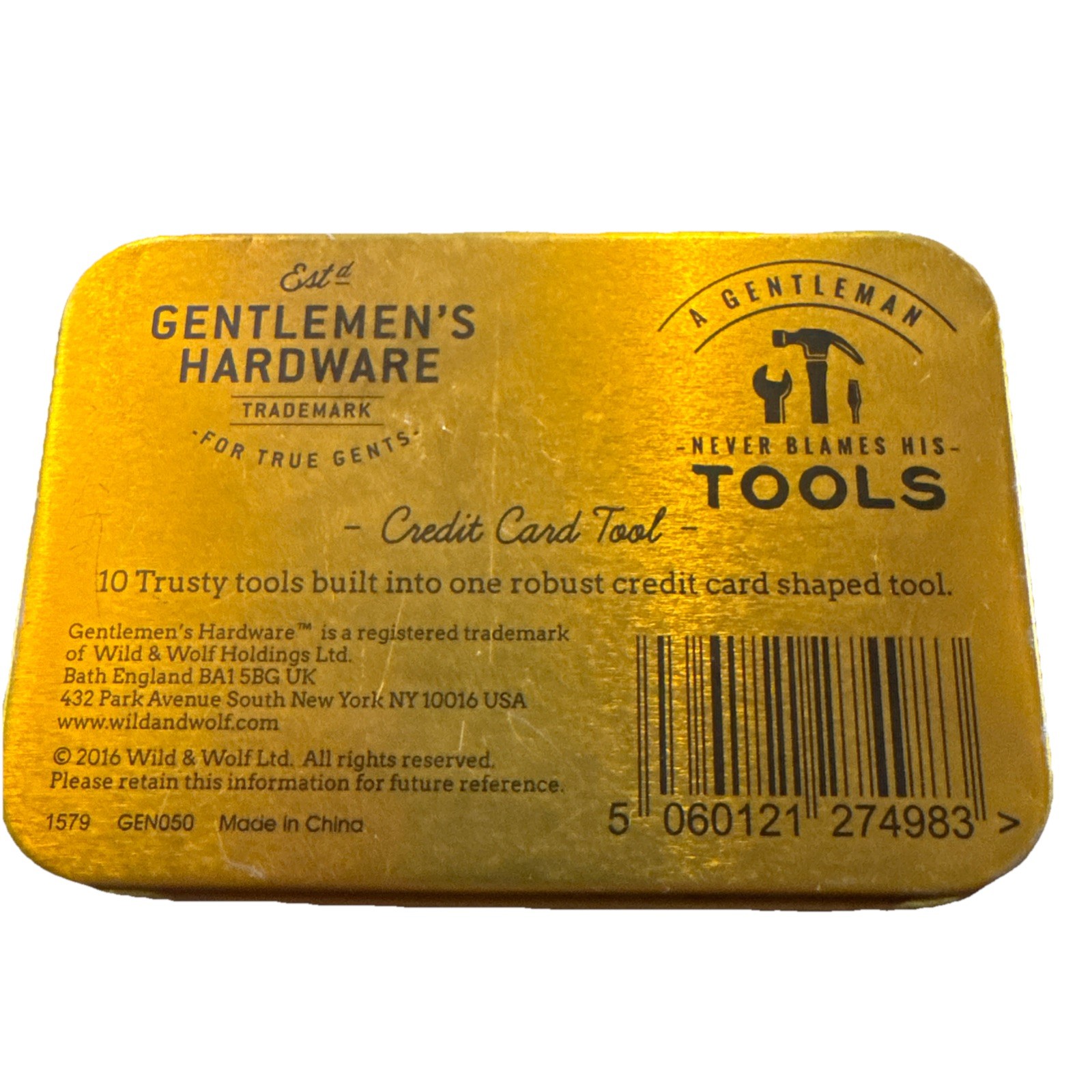 The Right Tool Credit Card Pocket Multi-Tool Stainless Steel