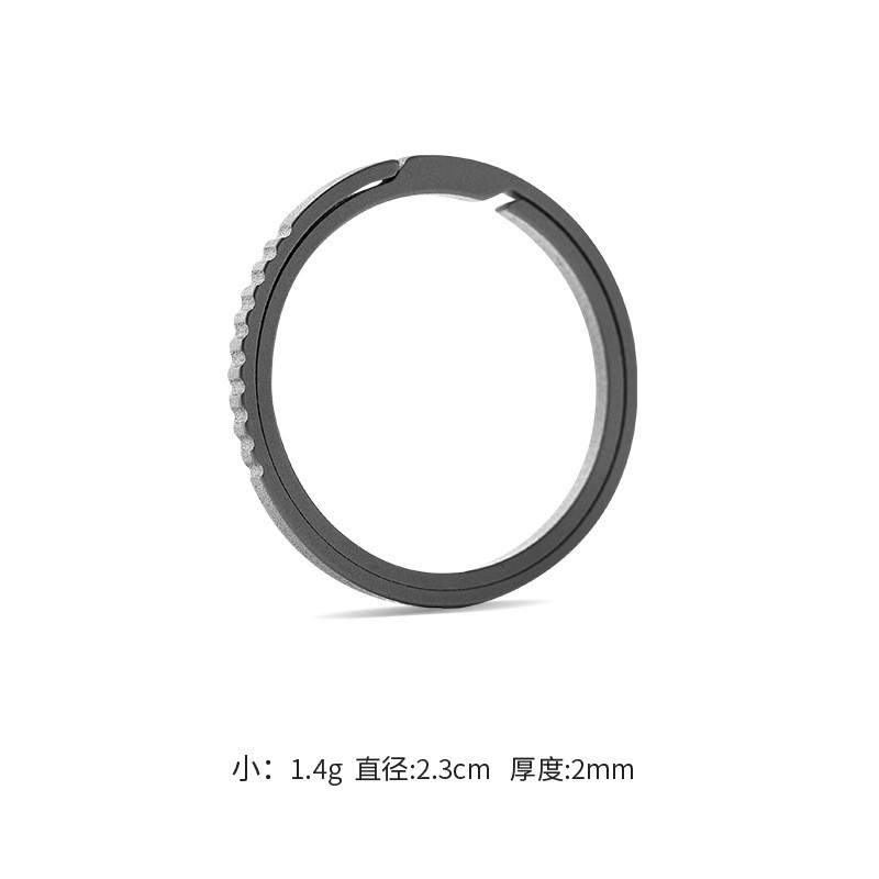 10pcs TC4 Titanium Alloy Key Ring Side Push EDC Split Rings Keychain Car Loop