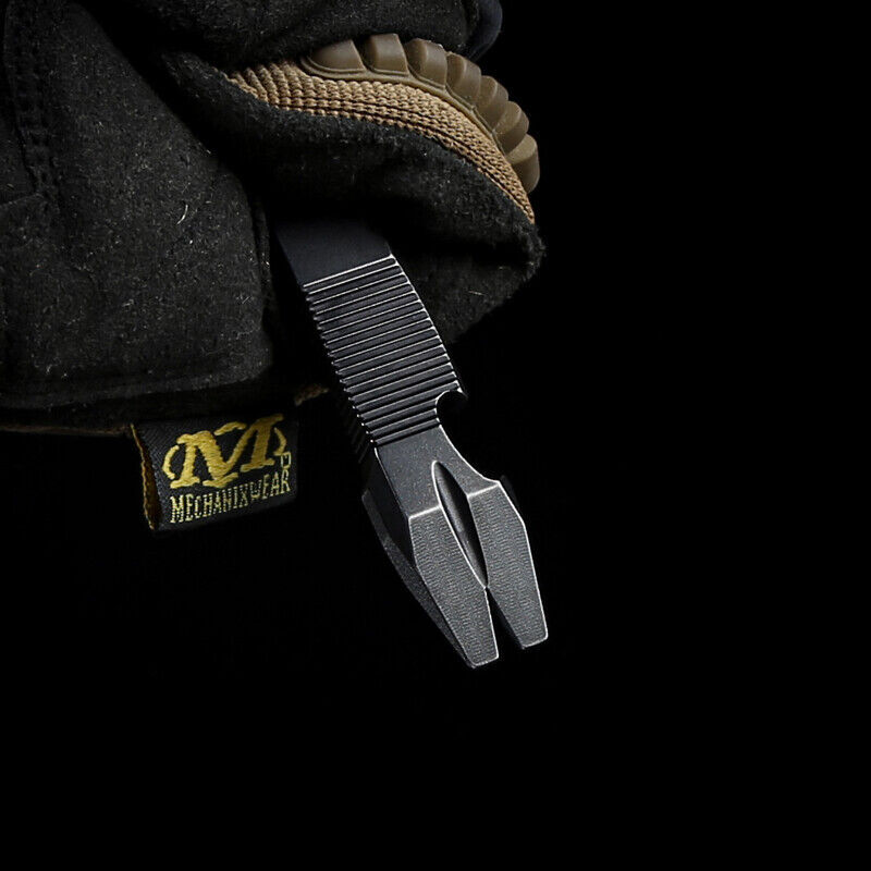 TC4 Titanium Alloy Pocket Pry Bar Pendant Crowbar Opener Multi Keychain EDC Tool