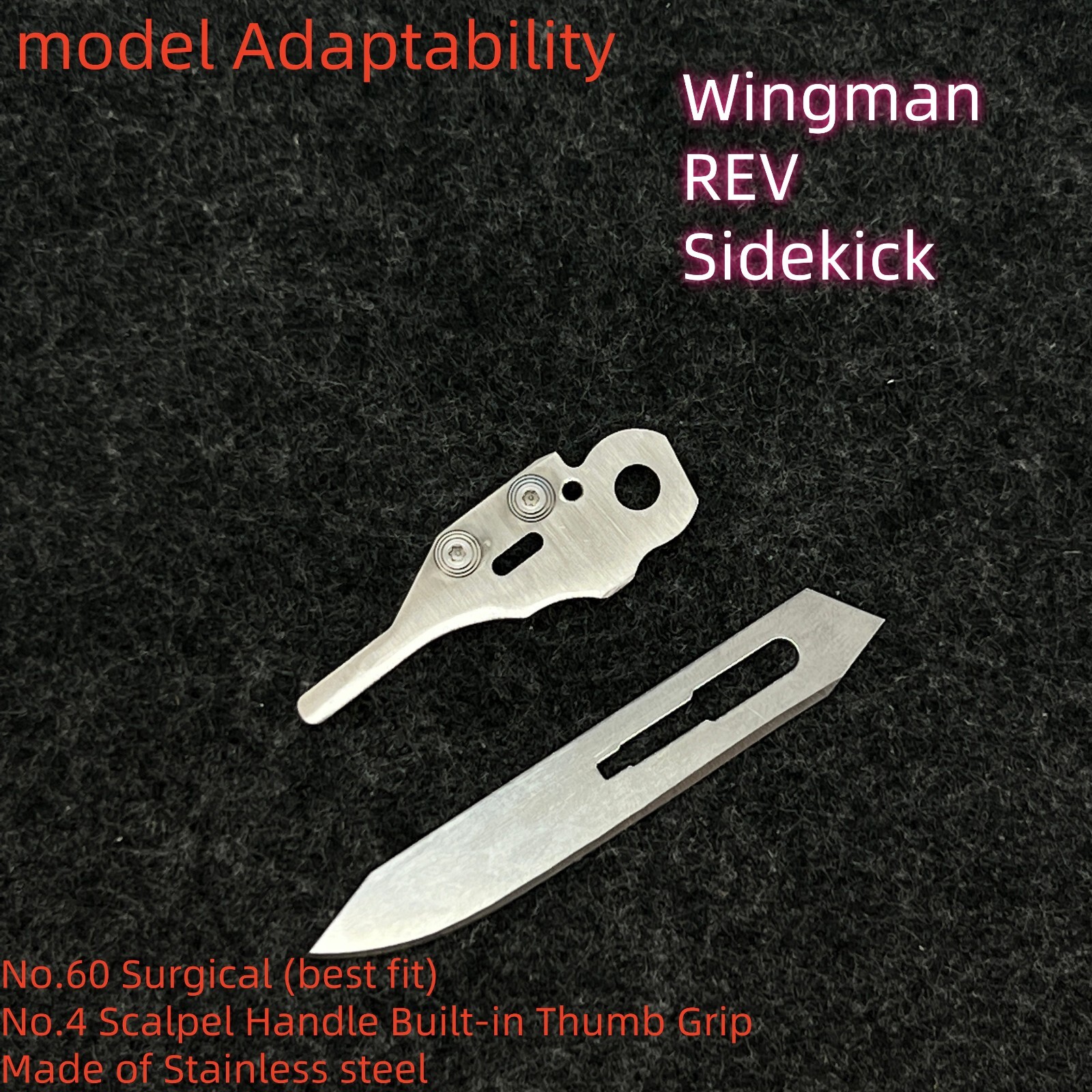 Scalpel Handle with Thumb Grip For Leatherman Wingman REV Sidekick Accessories