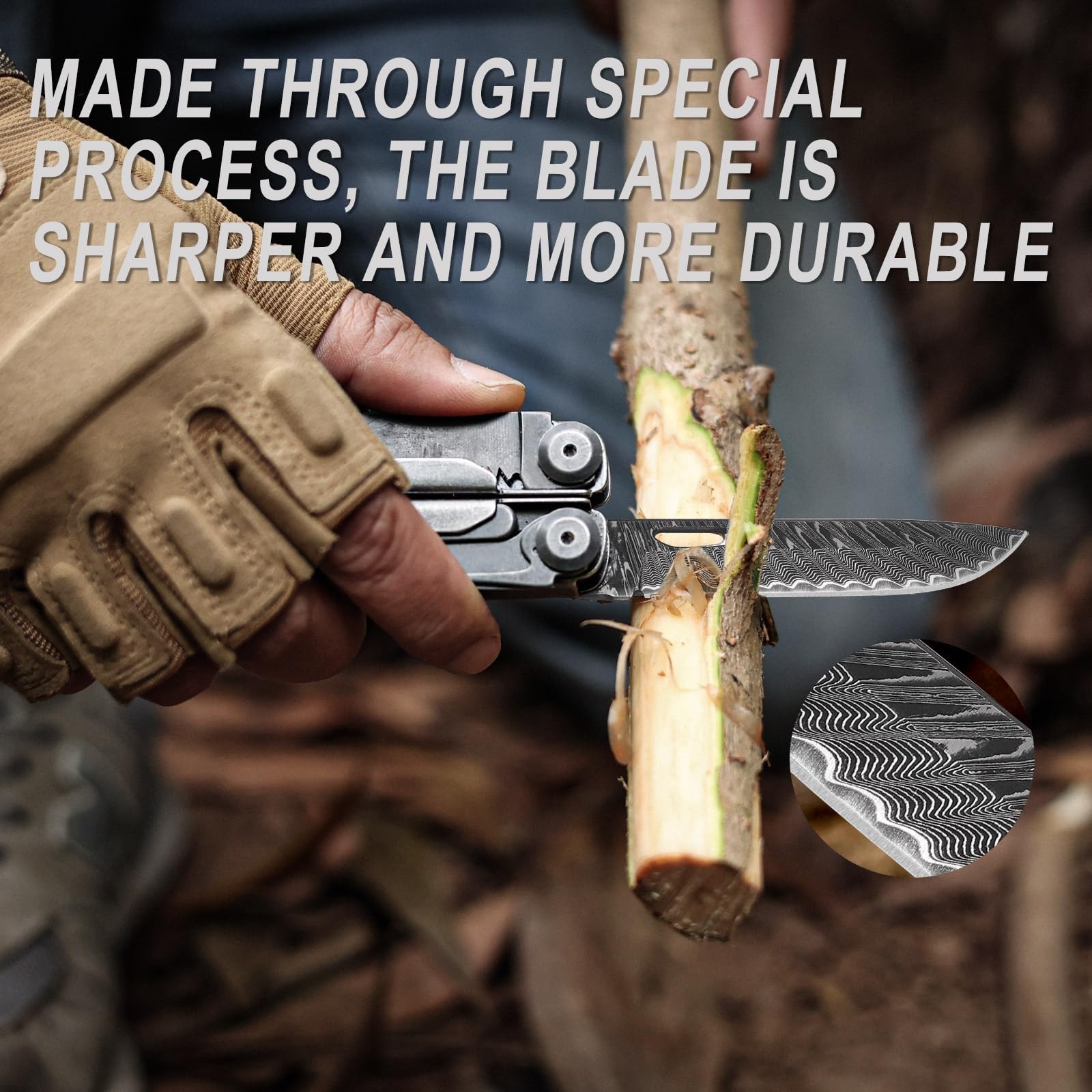 Multitool, 25-in-1 Spring Loaded Pliers Multi Tool, Each Tools with Safety Lo…
