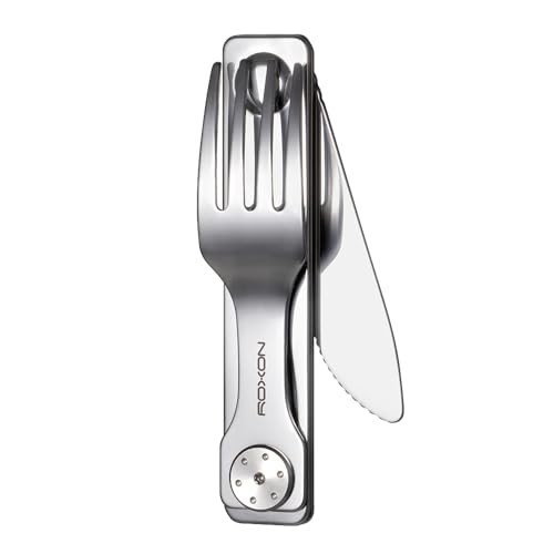Folding Camping Utensil Set – 2-in-1 Detachable Cutlery Tool with Fork & Knife f