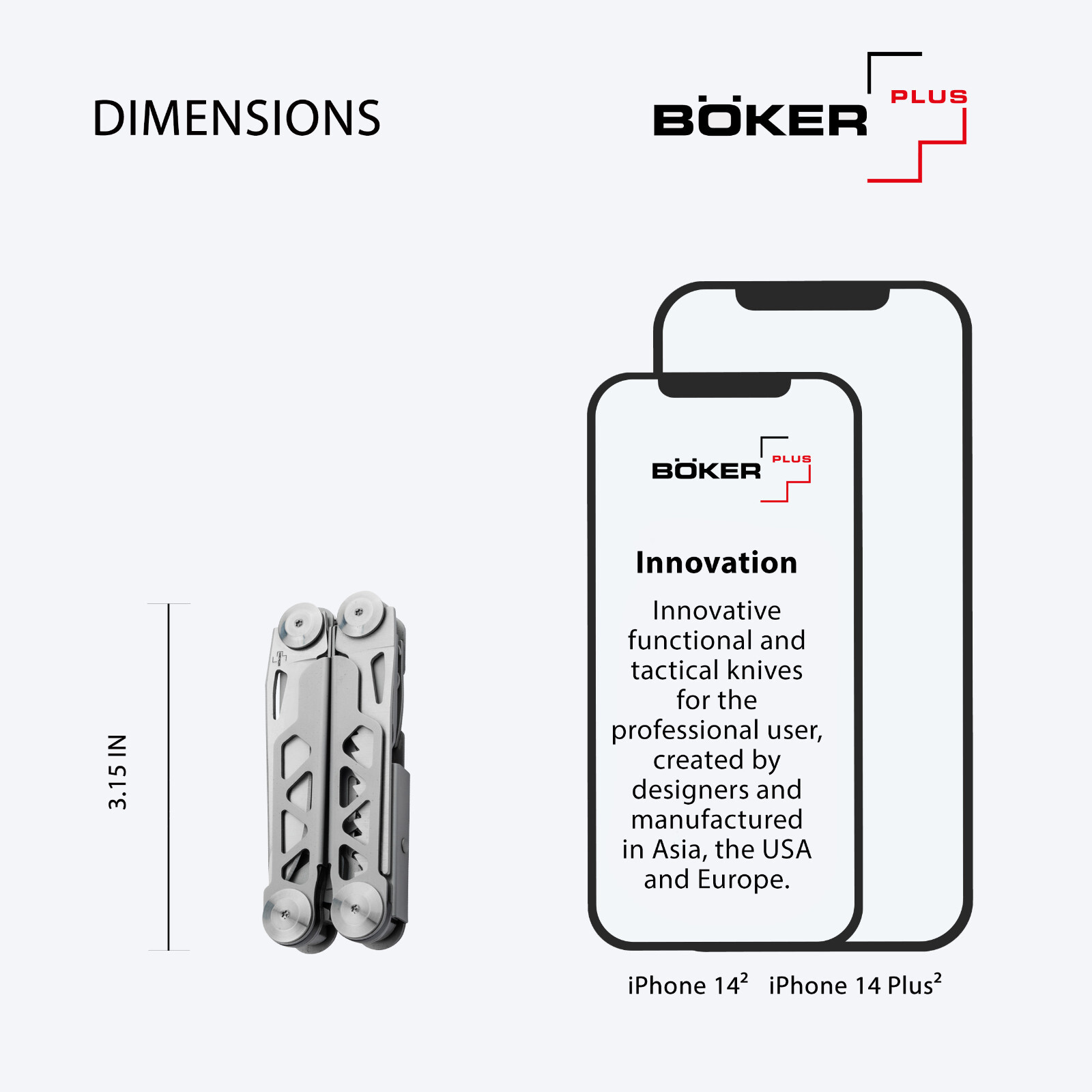 Boker Plus Specialist Pro Multitool Tool 3.07″ Blade 2Cr3 Knife Pliers ✔️09BO830