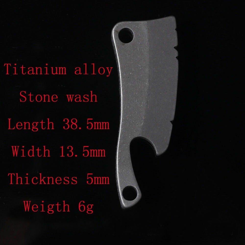 Titanium Alloy Kitchen Knife Key Bottle Opener Keychain Pendant EDC Carry Tool