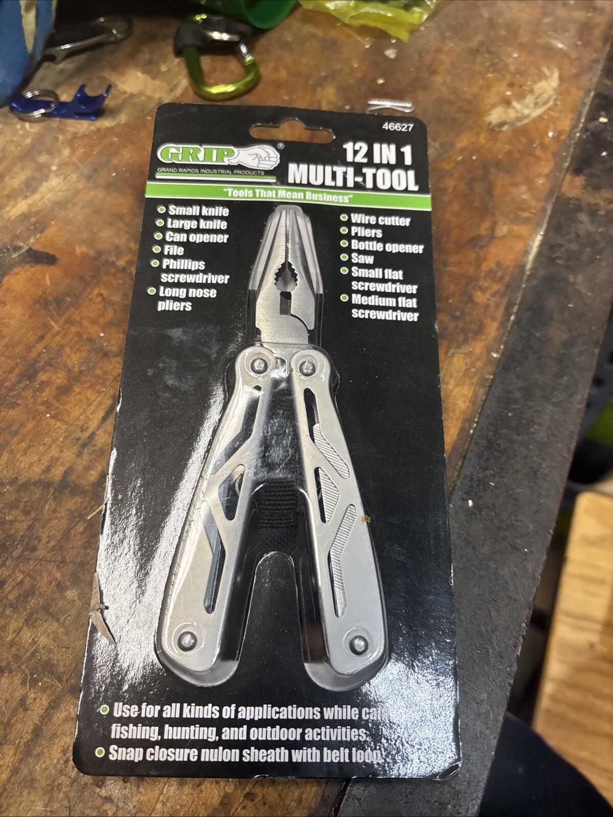 GRIP 12-in-1 Pocket Multi-Tool w/Caring Case- 46627 In Package Free Shipping