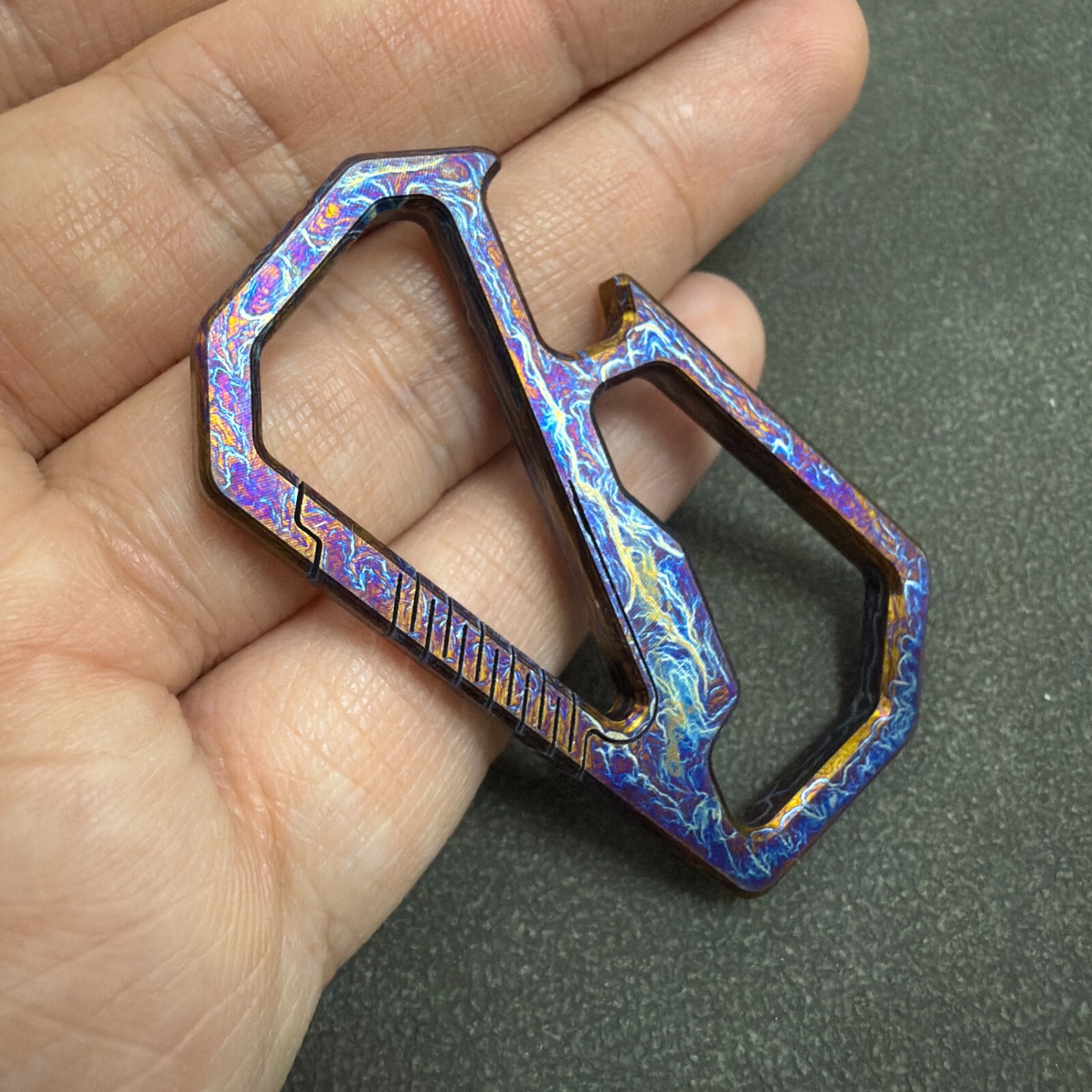 RIHE Design TC4 Titanium Key Chain EDC Bottle Opener Crowbar -Color