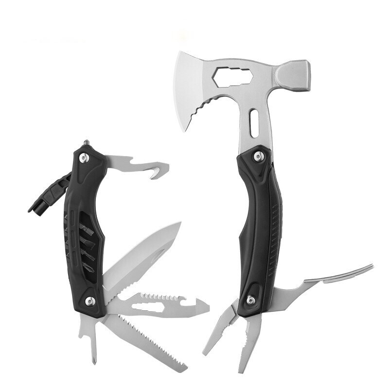 Best Multi Function Purpose Axe Hatchet Hammer Knife Tool Camping Survival Steel