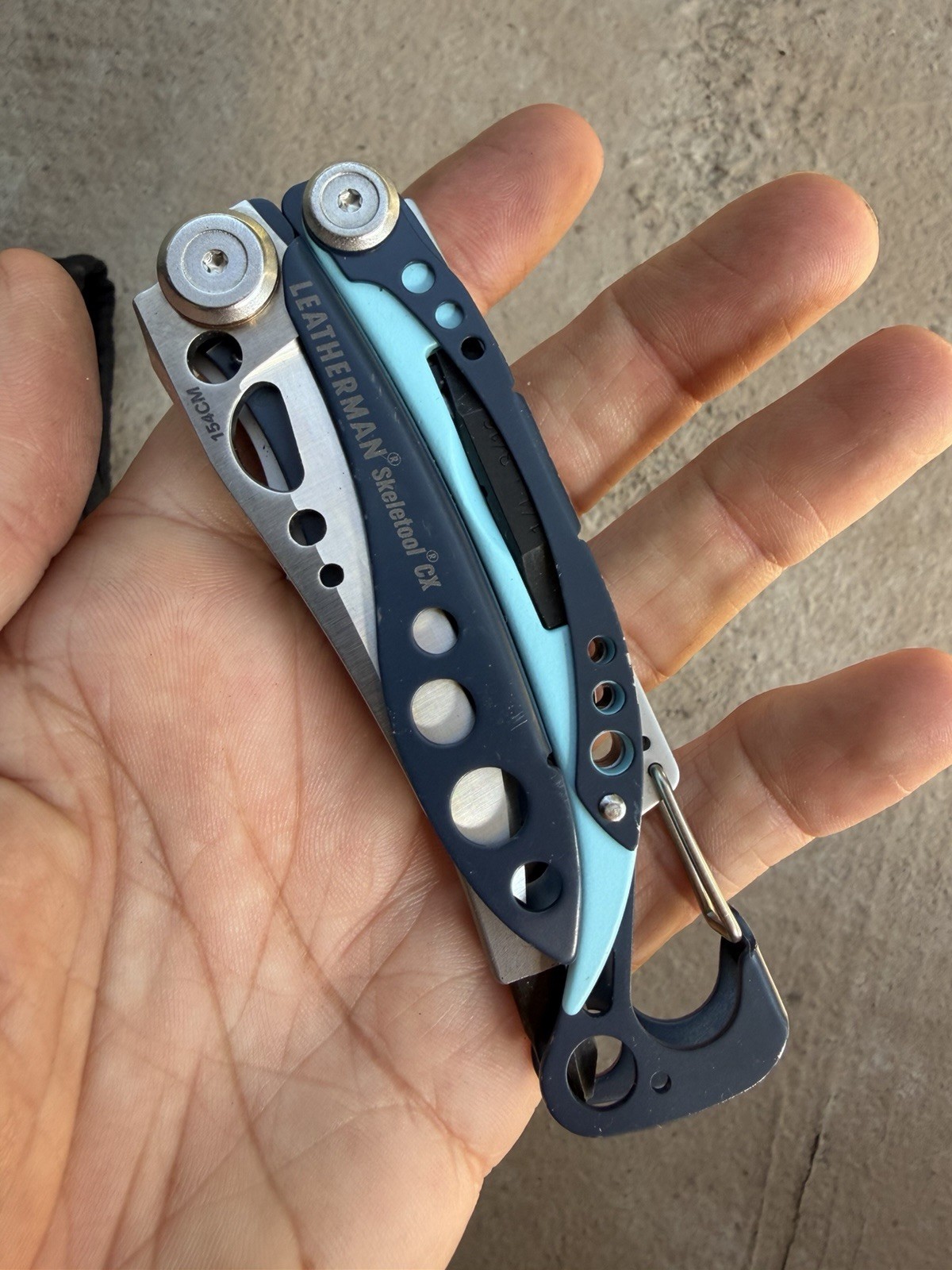LEATHERMAN SKELETOOL CX & KB NIGHTSHADE MULTI-TOOL & KNIFE IN SHEATH, EXCELLENT!