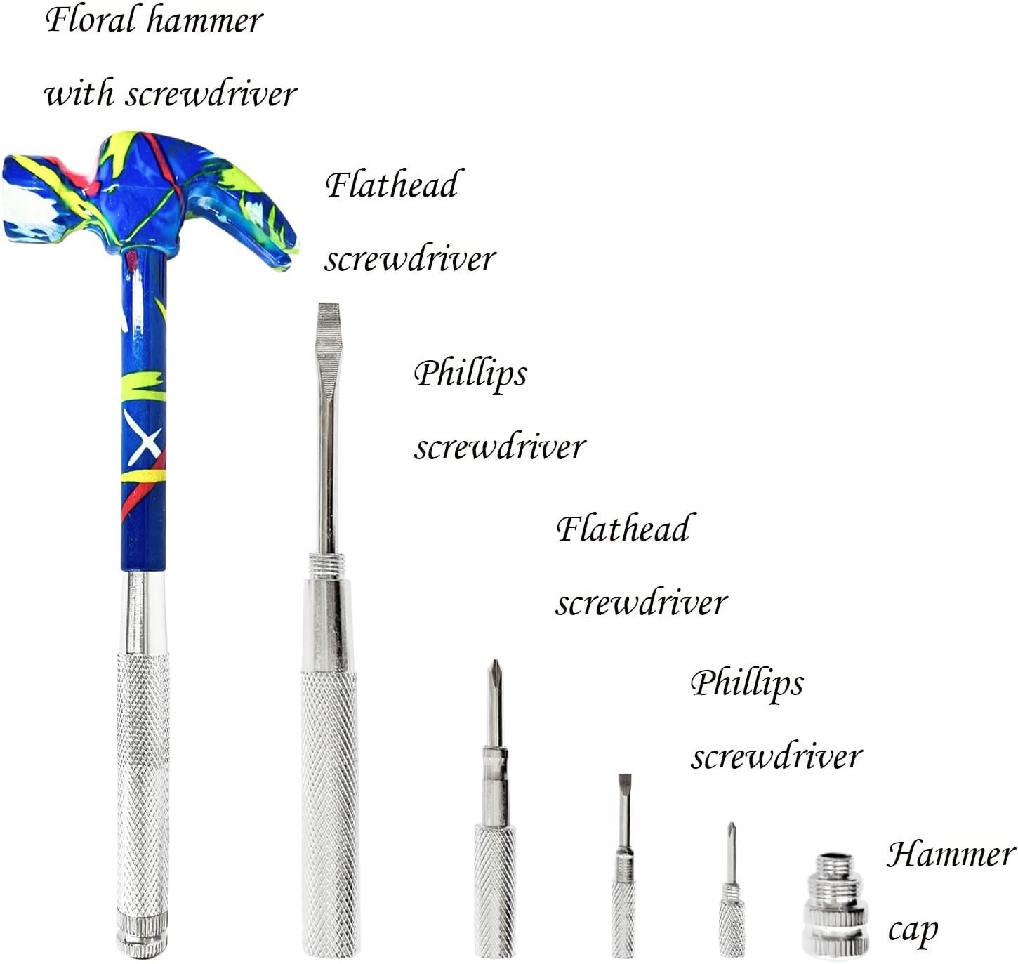 Multifunctional 6 in 1 Floral Hammer and Screwdriver Tool – Multitool Hammer …