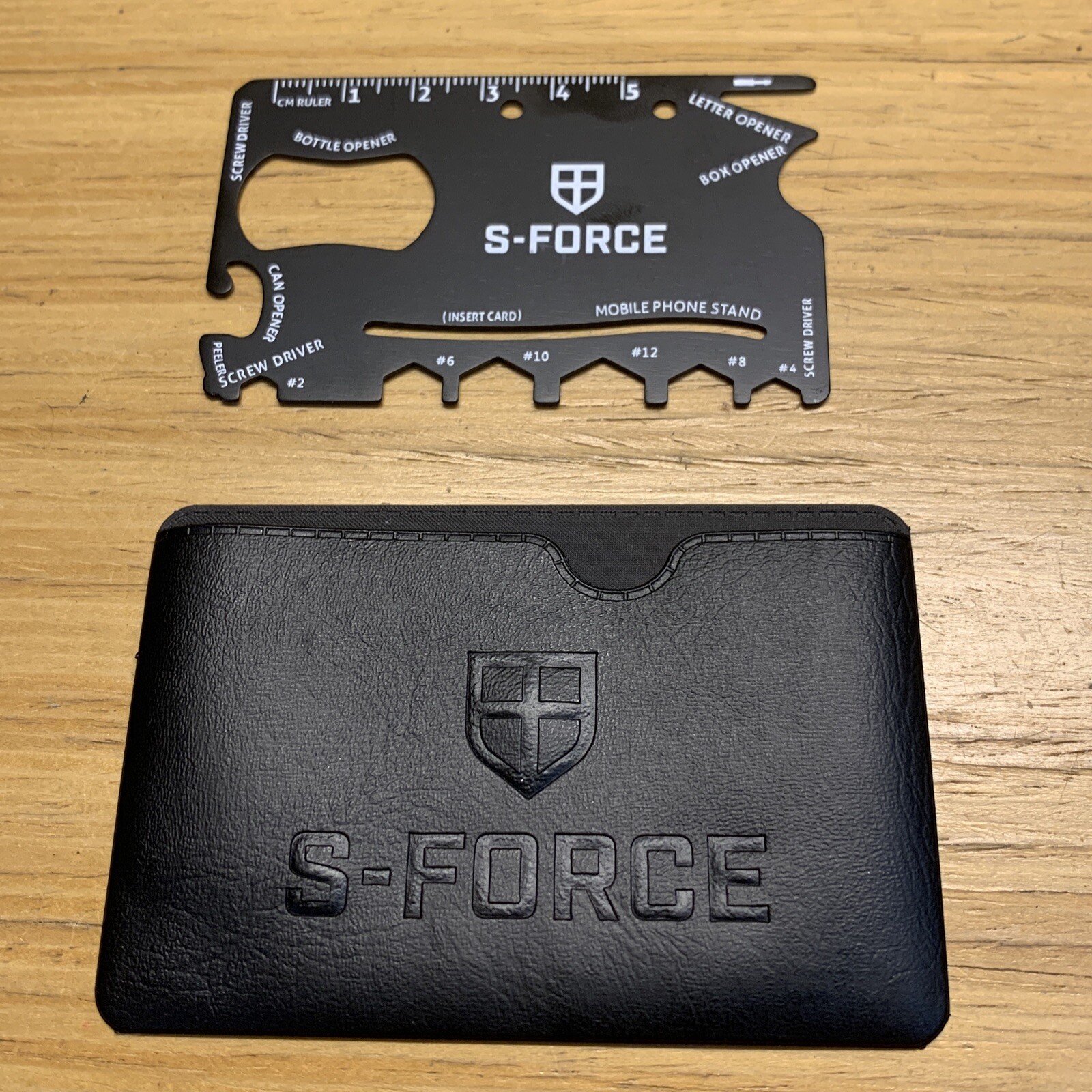 S-Force Watch Credit Card Multi Tool Ruler Letter Opener Phone Stand KG