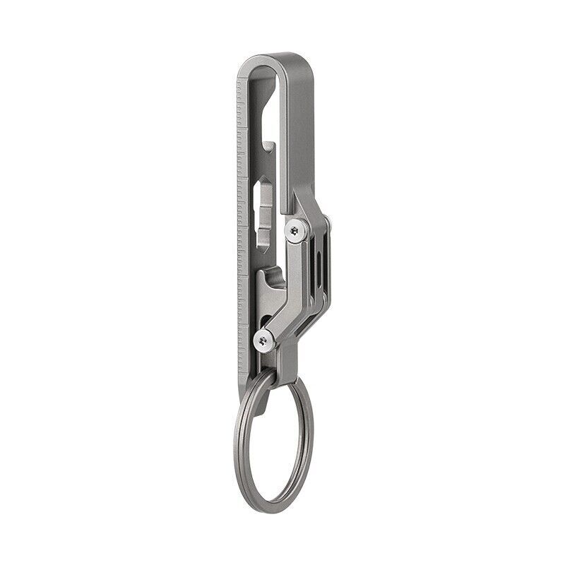 New Titanium Alloy Quick Buckle Detach Belt Waist Hanging Keychain Crowbar Tool