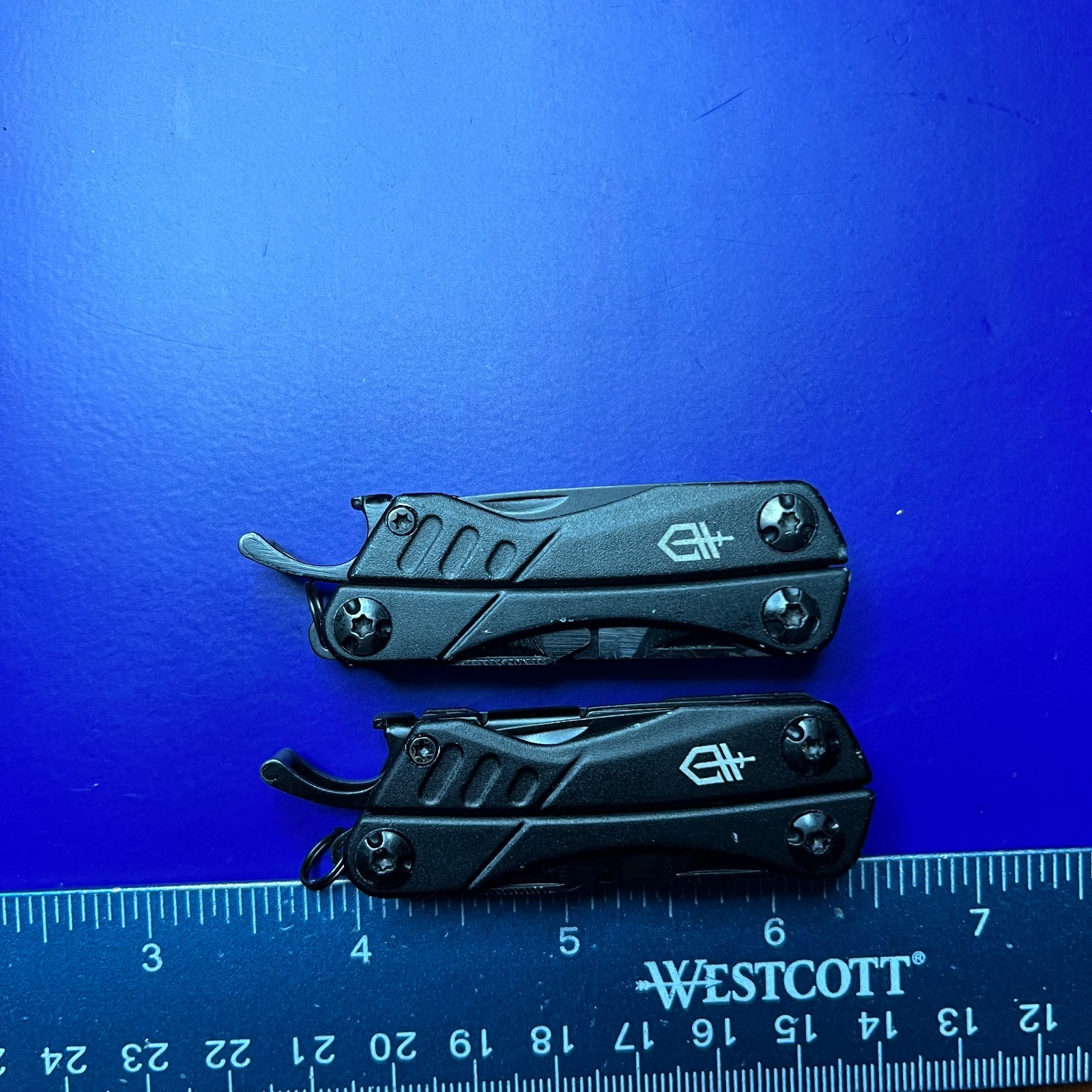 Lot of 2 Gerber Dime Multi-Tools Small Keychain Pliers Knife File Scissors