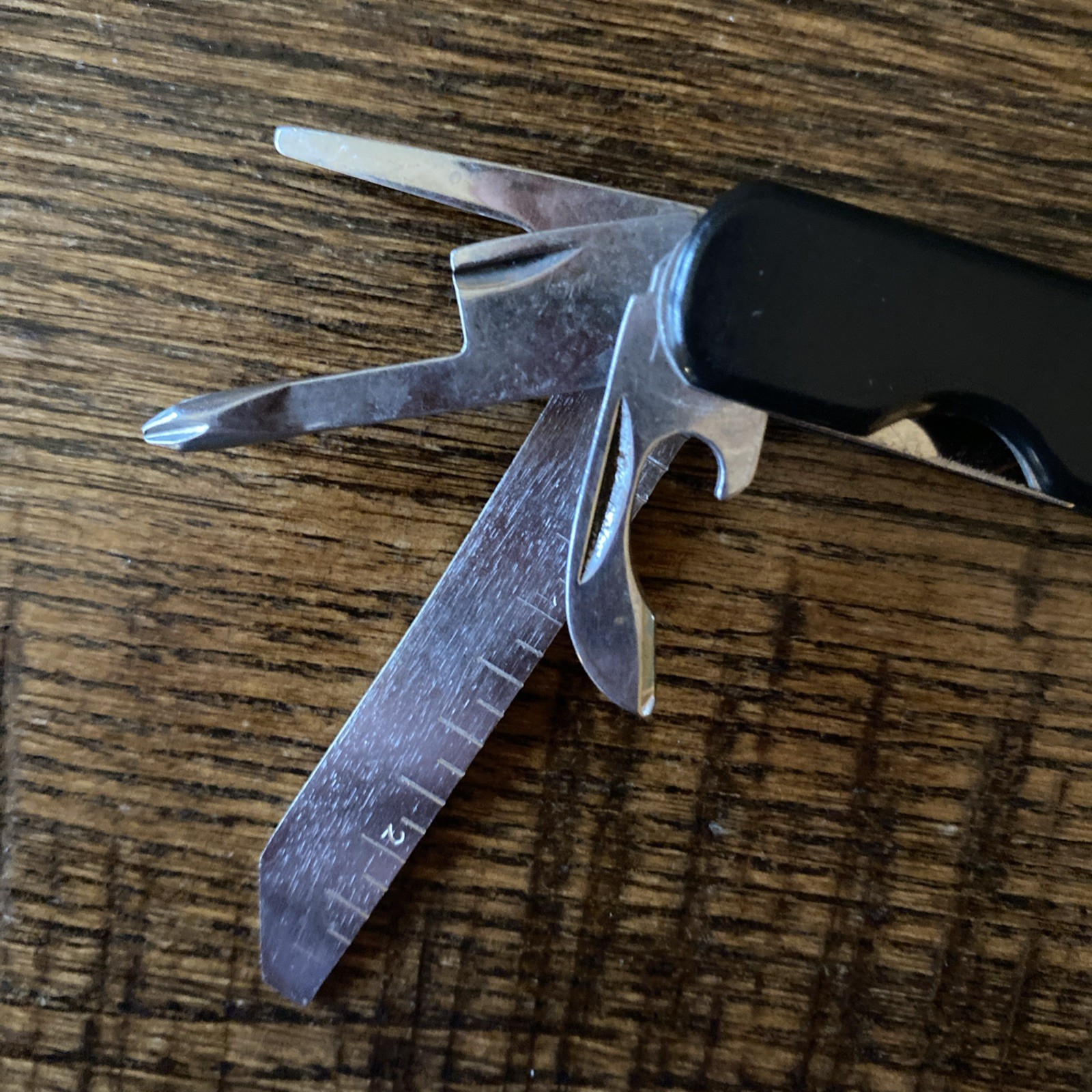 Multi-Tool Utility Pocket Knife Pliers File Ruler Screwdriver Bottle Opener