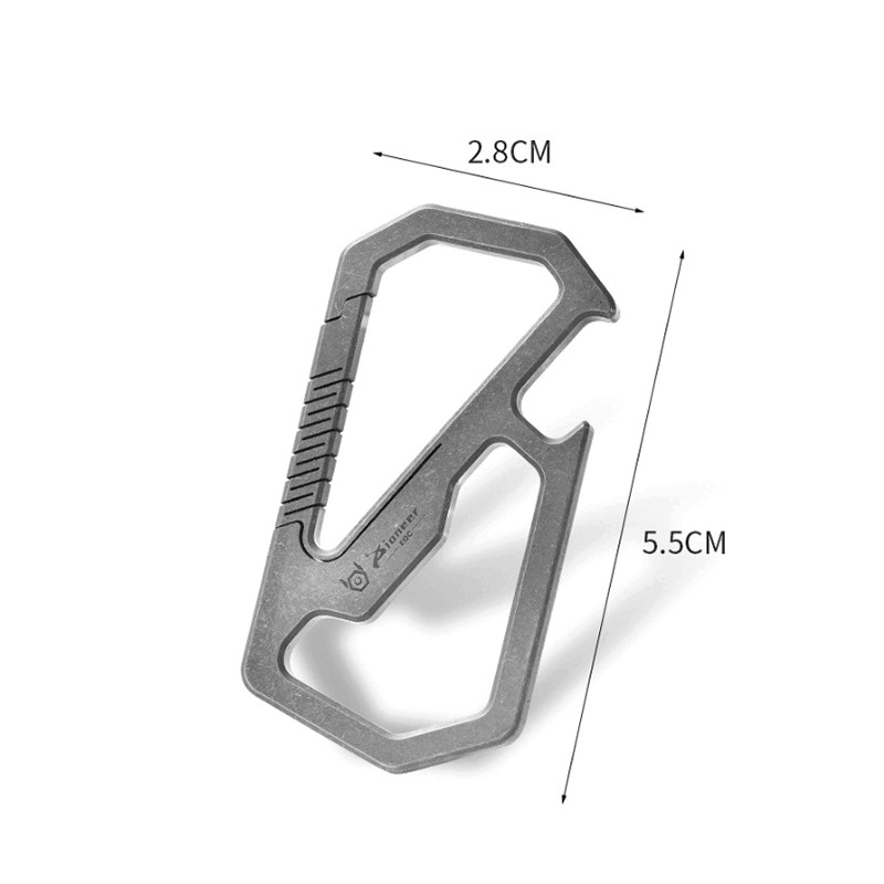 EDC Titanium Keychain Carabiner Car Key Holder Organizer with Bottle Opener Tool