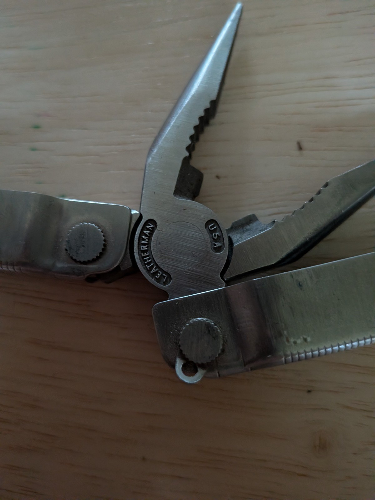 Vintage Leatherman Multi-Tool With Leather Case Made In USA-Grey 1997
