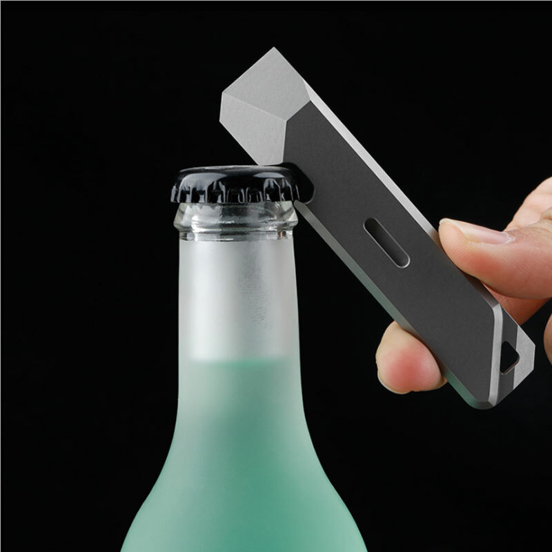 Mini TC4 Keychain Pry Bar Crowbar Bottle Opener Outdoor Multi EDC Tools