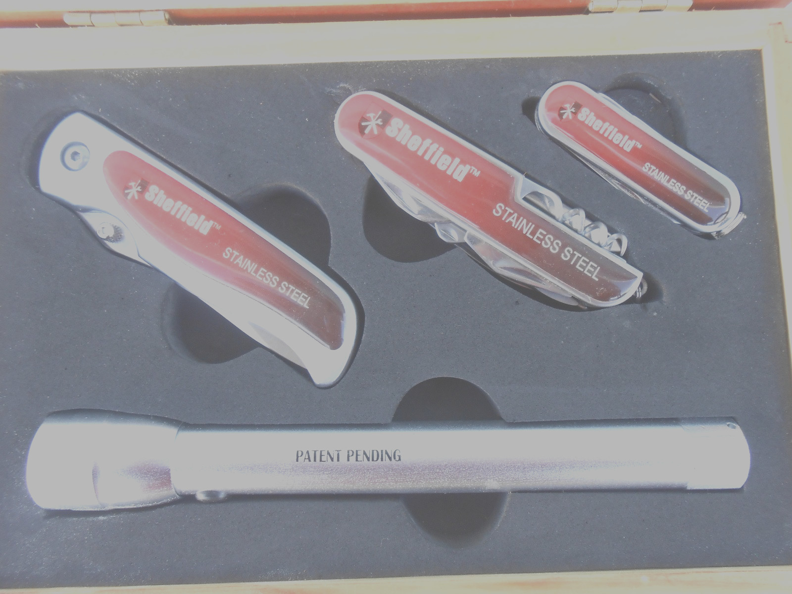 SHEFFIELD 6 Piece Multi Function Tool Kit w/ Case, Knives, Flashlight, Multi Too