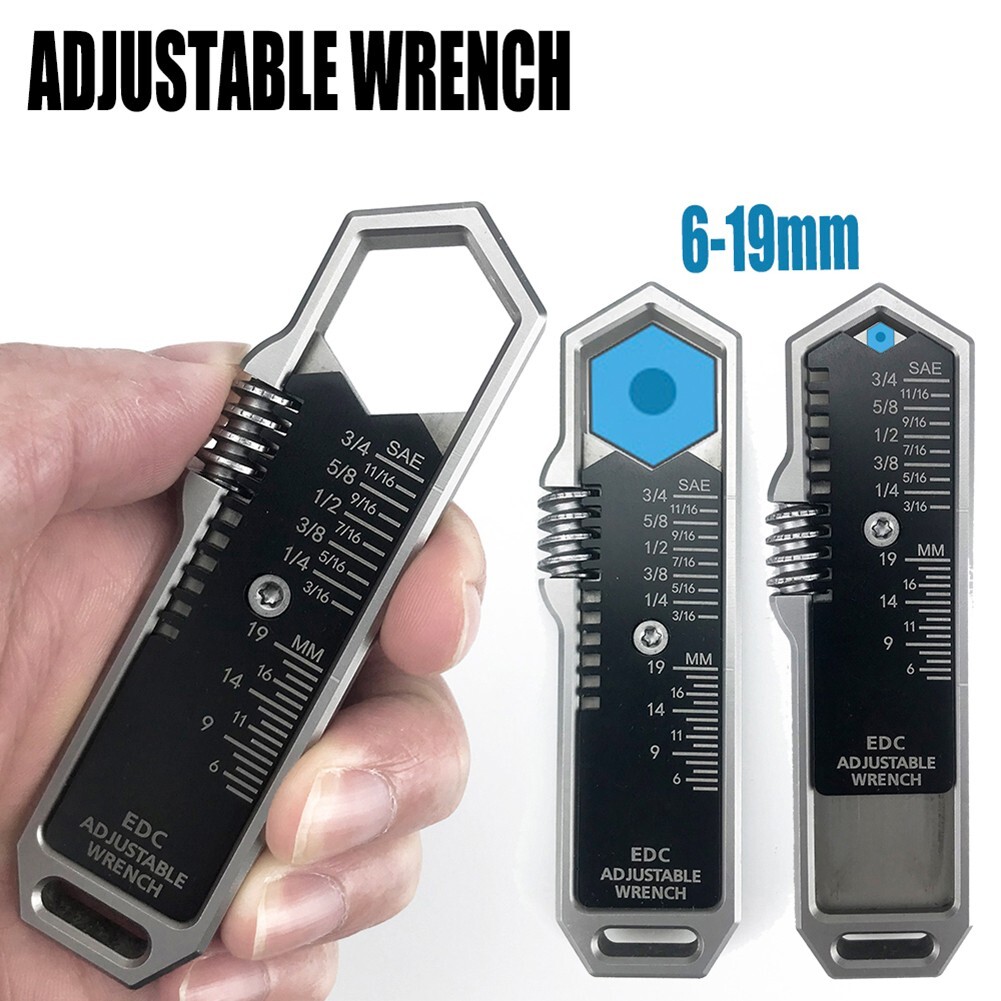 Alloy EDC Spanner Multifunctional EDC Wrench Spanner Pocket Tools Outdoor Gadget