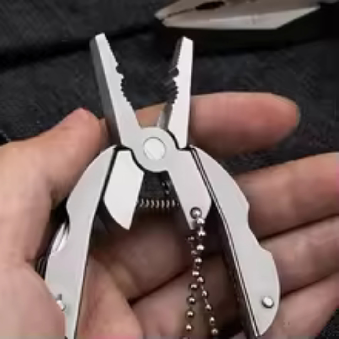 Portable Multi Tool Pliers Stainless Steel Keychain Screwdriver Kit