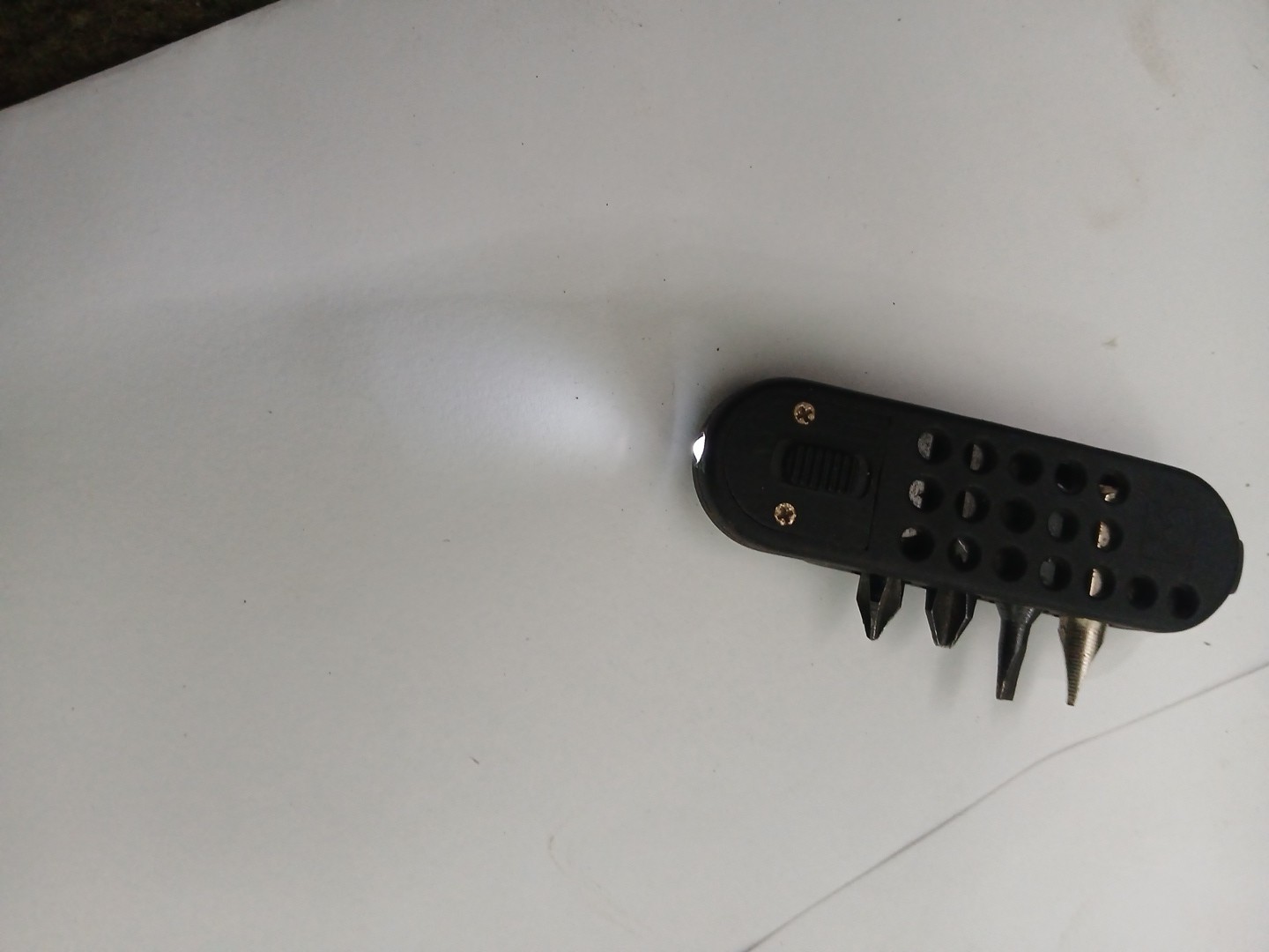 CRKT Knife/Multi-Tool Guppie Gray/Black 8 Tools & LED light & Belt Clip & sheath
