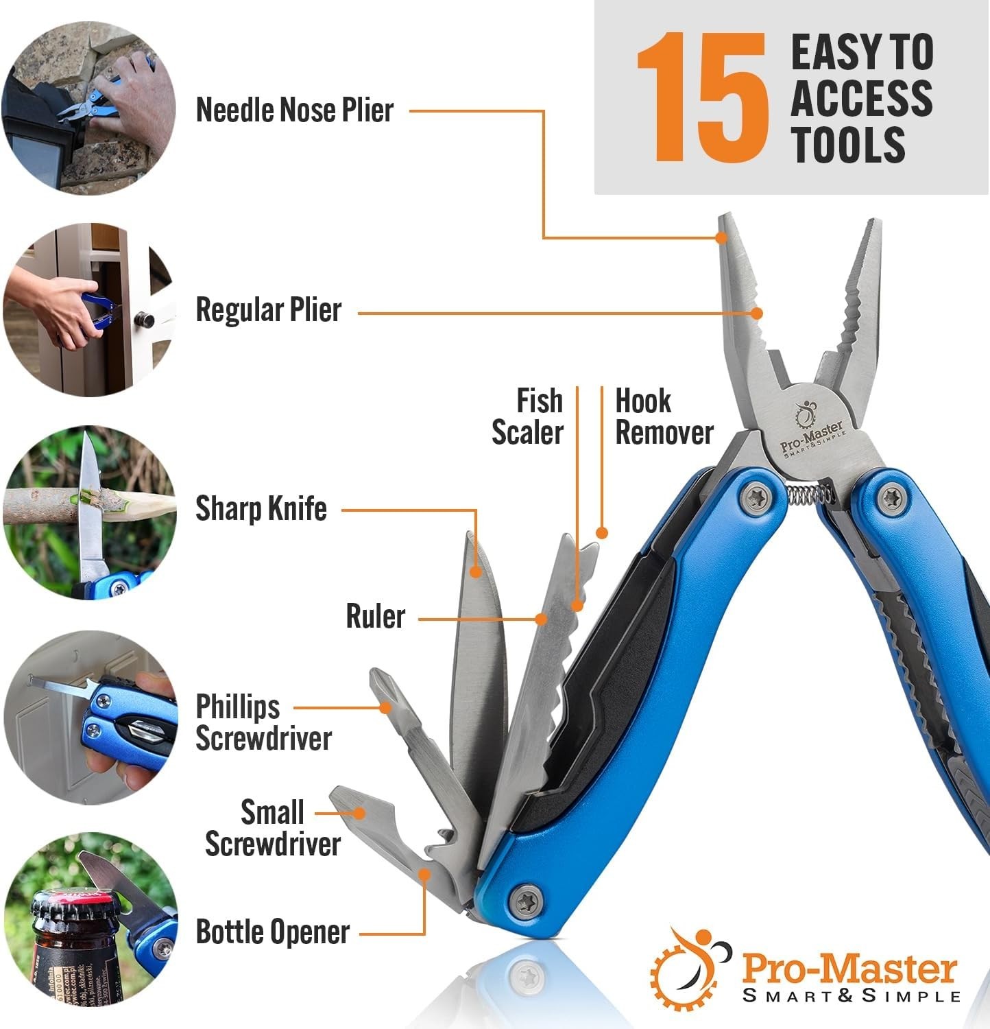 Compact EDC 15-in-1 Multitool with Safety Lock – Perfect for Home and Adventures