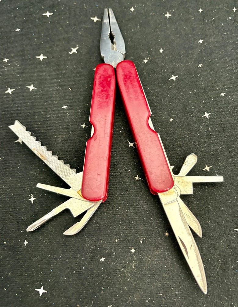 Vintage South Band 9n1 Multi Tool Folding In Red Case Pliers,Knife ETC China