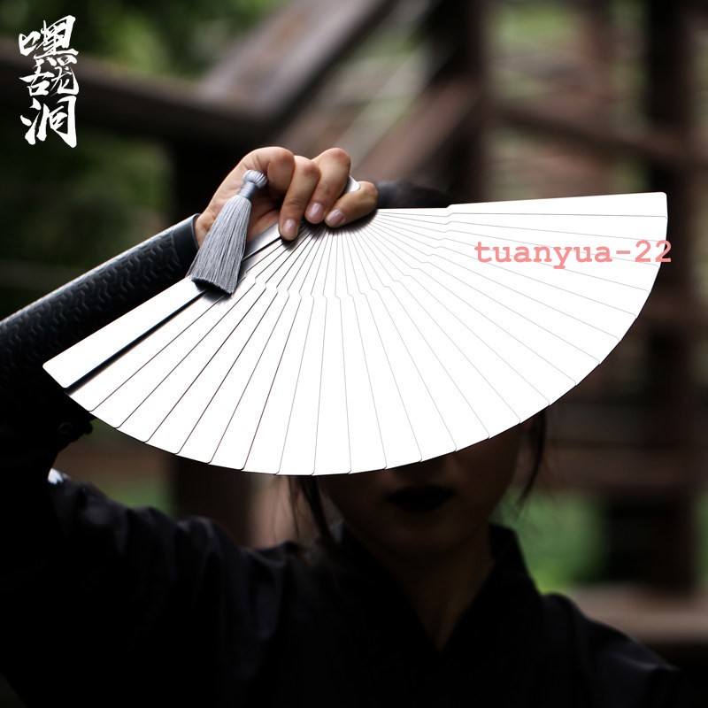 Portable Stainless Steel Metal Folding Fan Martial Art Kung Fu Tai Chi Fan Toy