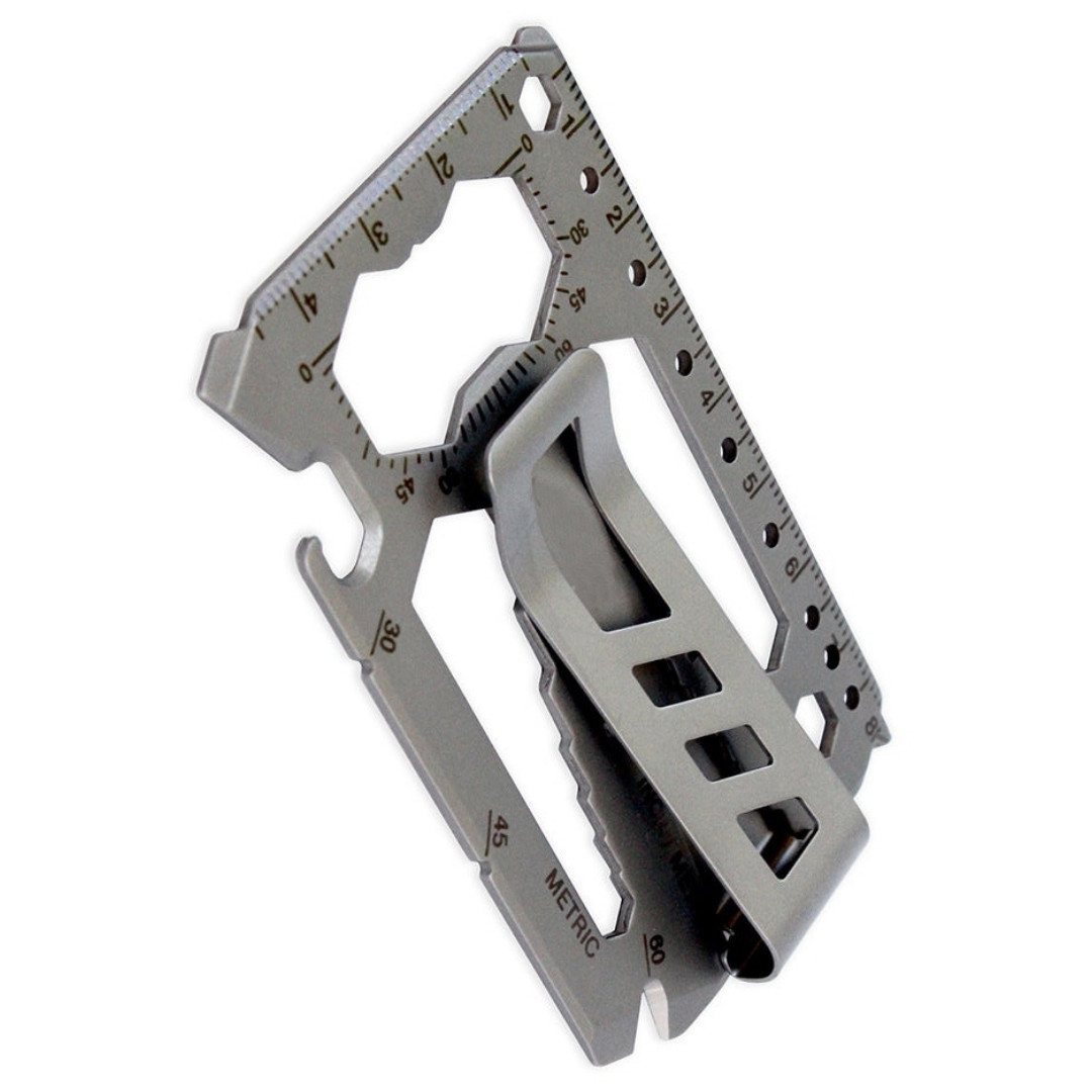 Stainless Steel Credit Card Tool 40 in 1 Multi Pocket Survival Camping Tools USA