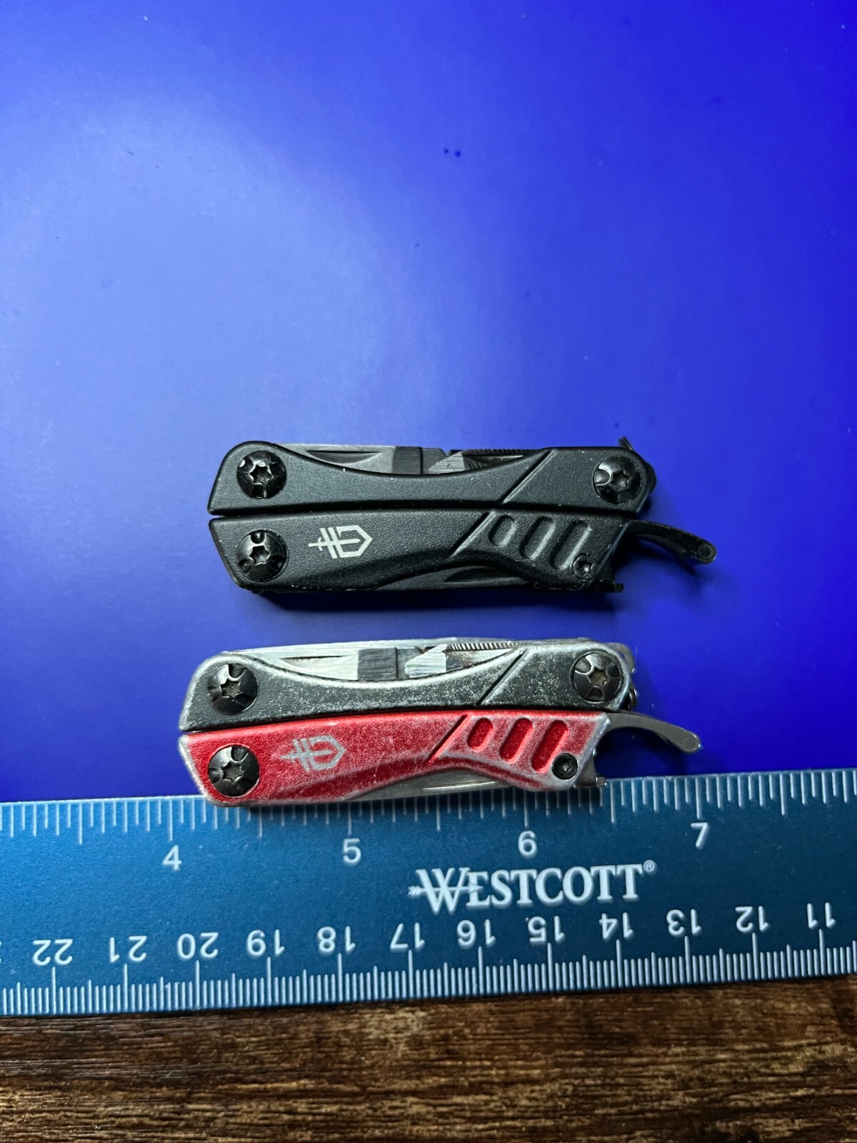 Lot of 2 Gerber Dime Multi-Tools Small Keychain Pliers Knife File Scissors