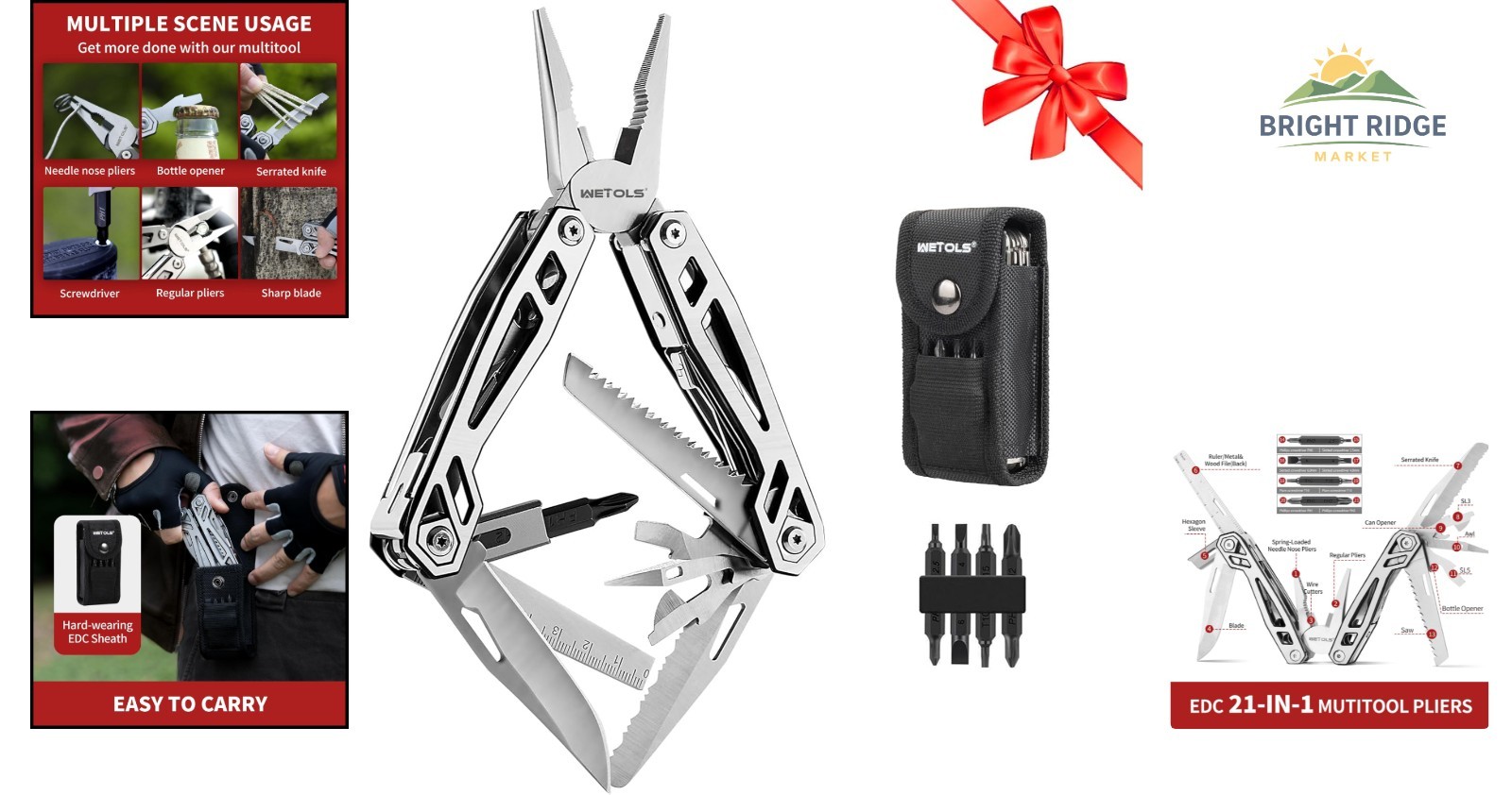 Essential Multitool with 21 Functions, Great for Birthdays and Special Occasions