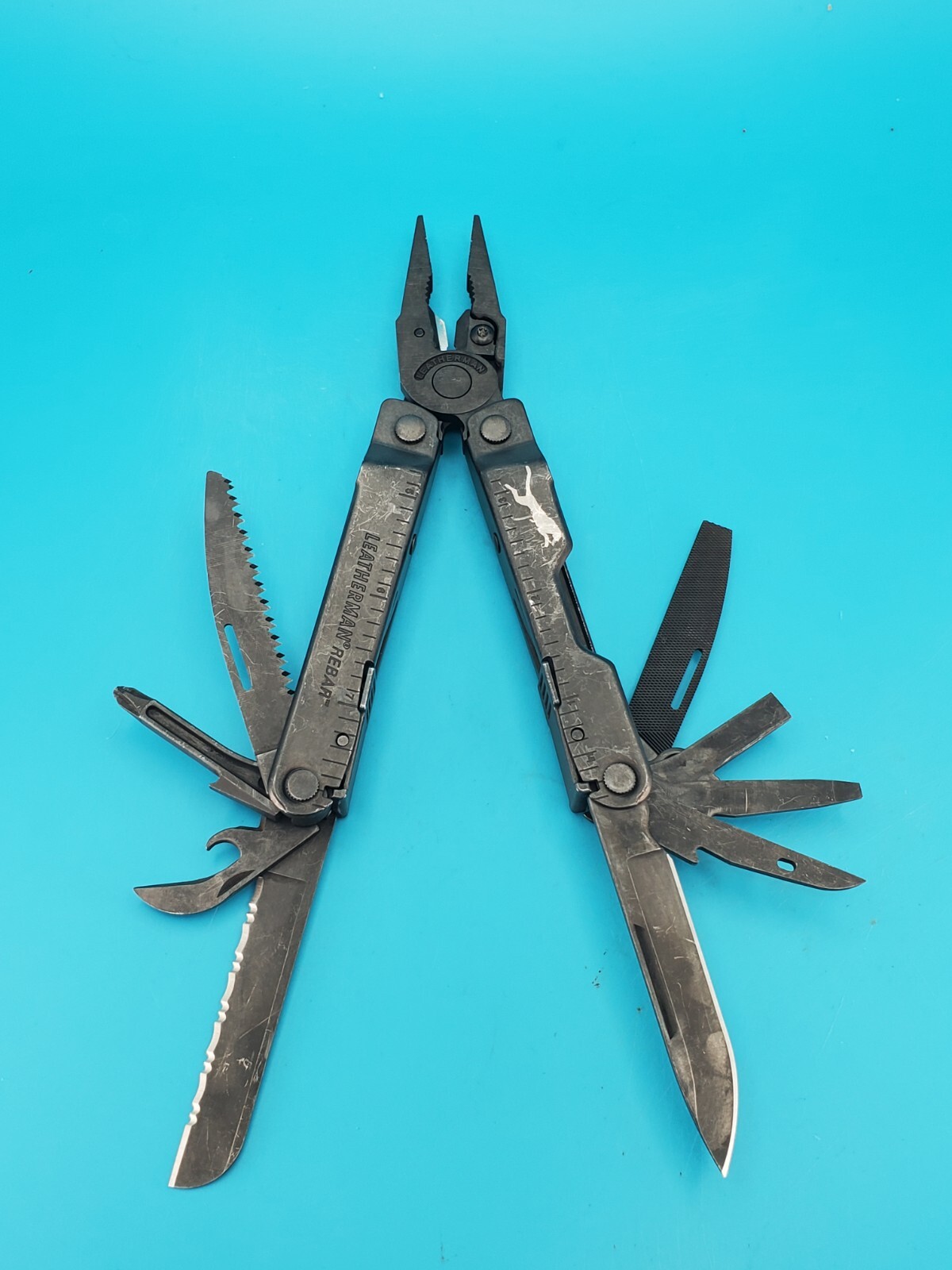 Leatherman Rebar Multi-Tool! BLACK OXIDE! Puma on Handle!