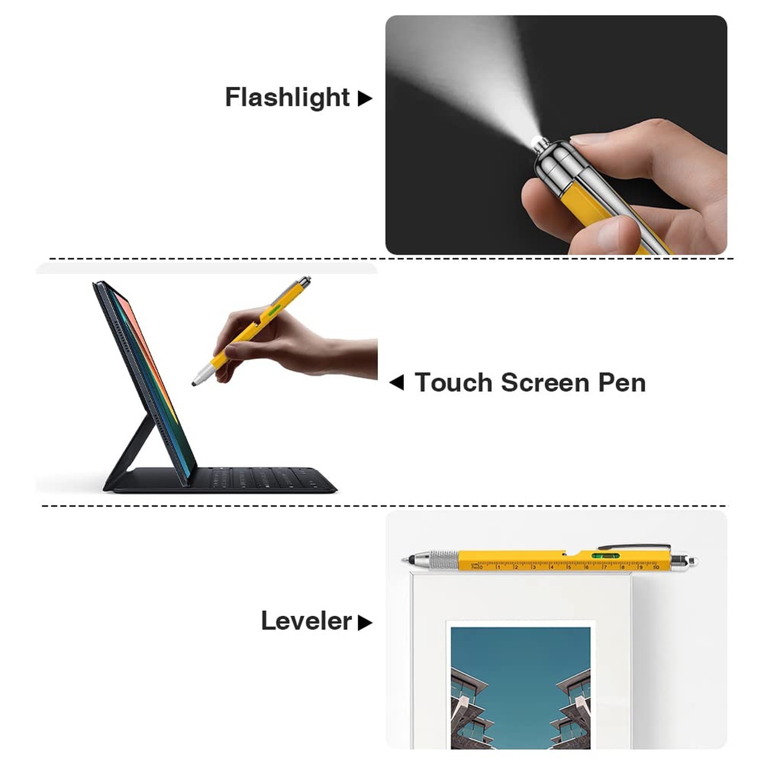 Dad Gifts for Fathers Day, 10 in 1 Multitool Pen, Stocking Stuffers for Mens …