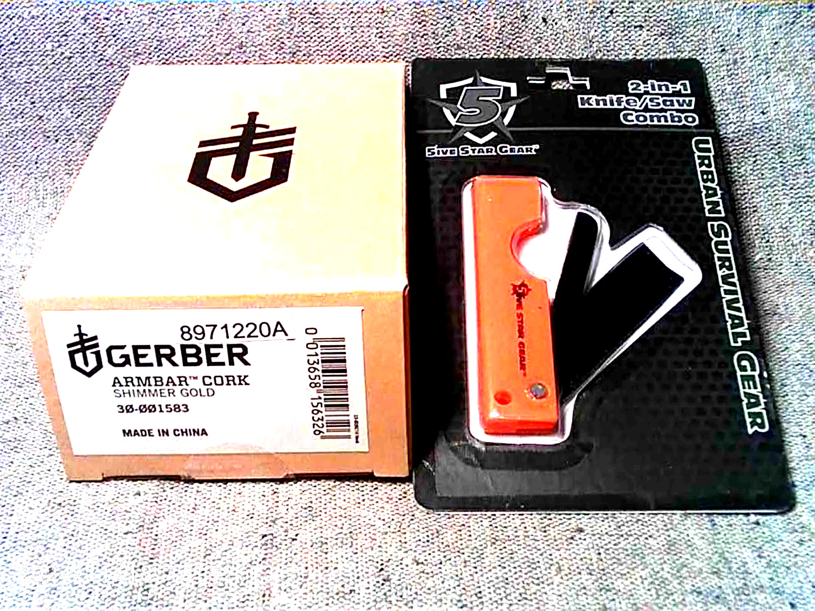 SPECIAL GERBER ARMBAR CORK-GOLD 8-in-1 MULTI-TOOL & KNIFE #30-001583, 3-1/2″