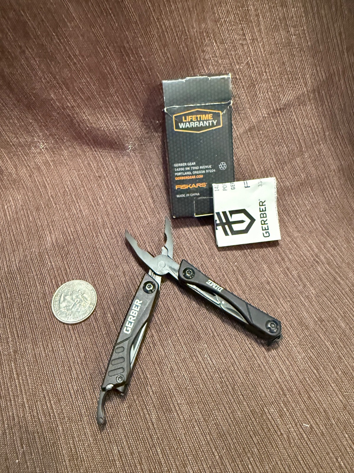 Gerber Dime Multi-Tool Black 30-000469 Keychain Tool NIB Made in China