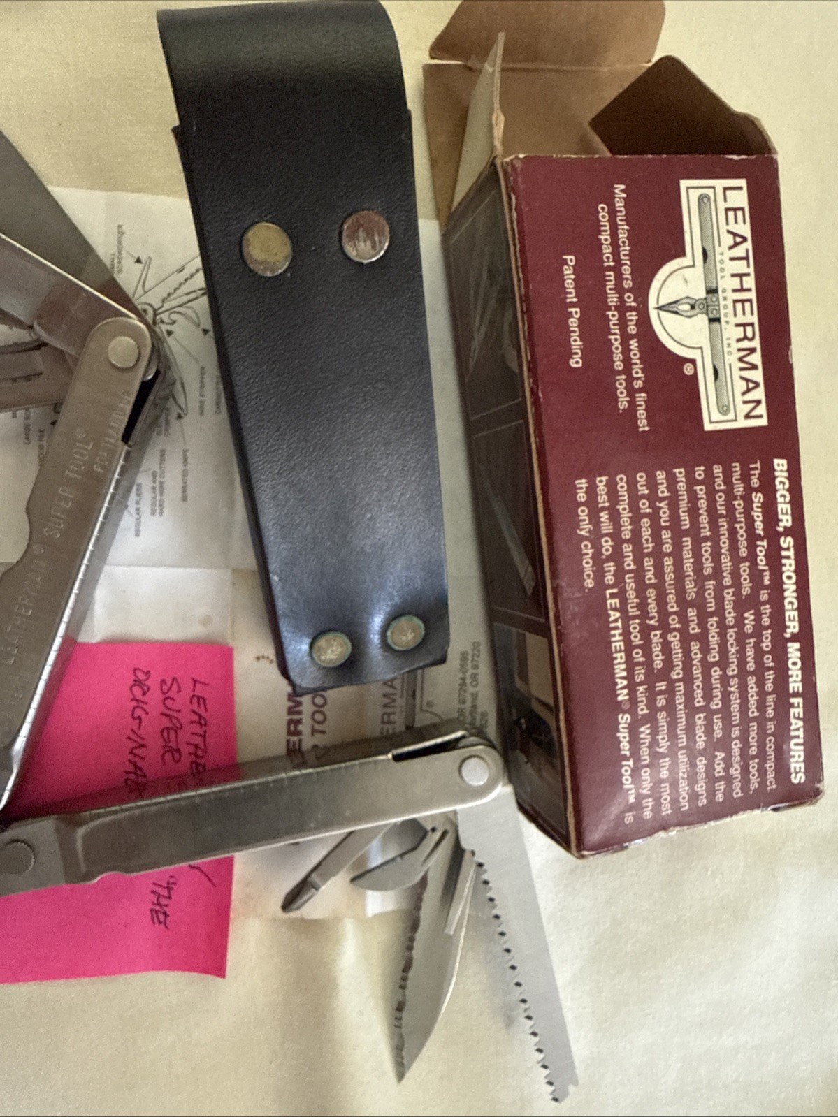 Leatherman Super Tool “The Original” USA Multi Tool NIB w/Paperwork Bigger+++