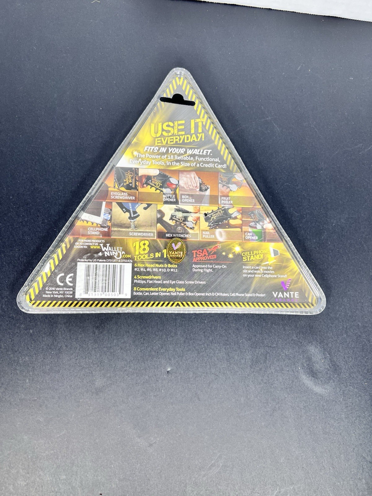 WALLET NINJA – 18 Tools in 1 Flat Multi Tool, AS SEEN ON TV, Fits in Your Wallet