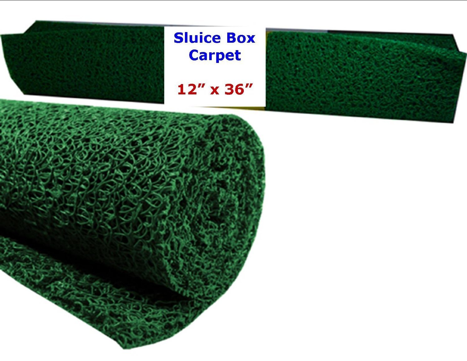 Miners Moss 12″ x 36″ Gold Pan Panning Mining Sluice Box Matting Mat GREEN