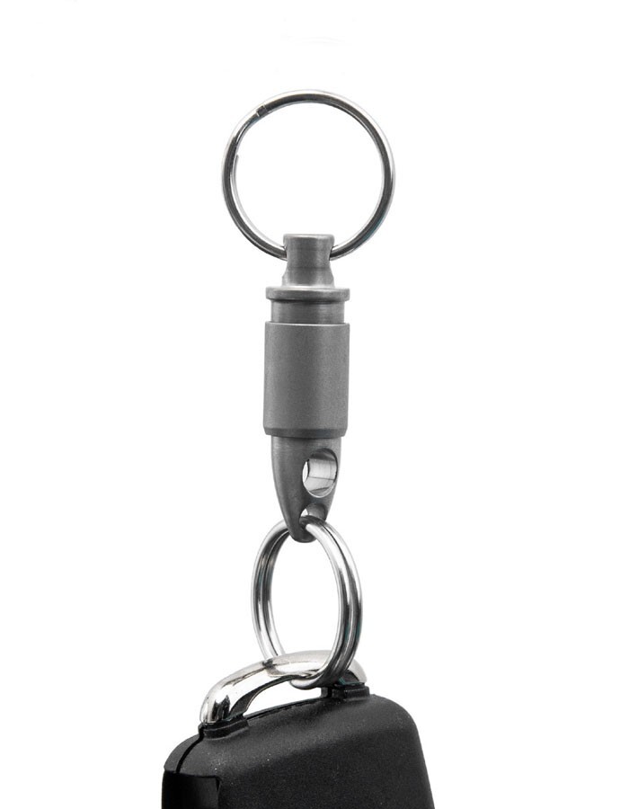 Hot Titanium Insert Buckle Gimbal Ring Portable Double Keychain Tool Pendant EDC