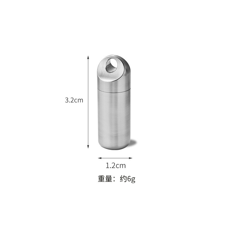Titanium Pill Holder Case Organizer Container Waterproof Portable Keychain EDC
