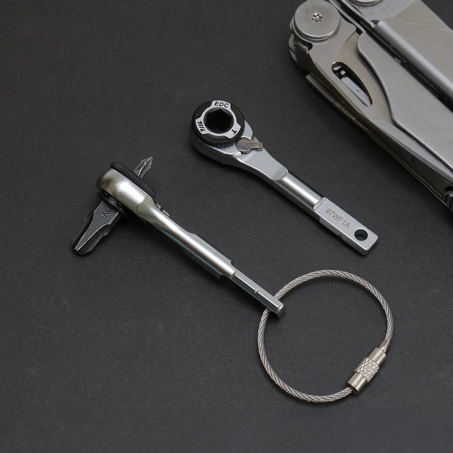 711L EDC Ratchet Wrench for Leatherman Multitools MK2 – Compact Flat End Screwdr