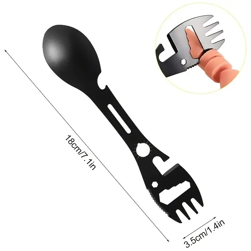 (Pack of 2) Stainless Steel 10-In-1 Multi-Function Spoon And Fork