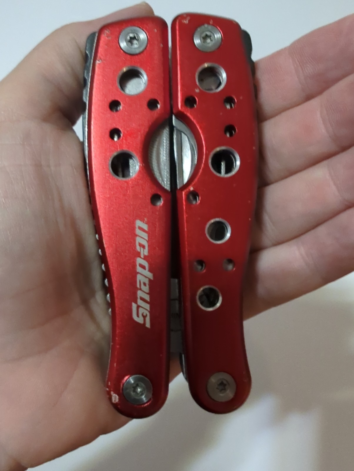 Snap-On Tools Red Multi-Tool Folding Pocket Knife w/ Pliers – Compact Tool