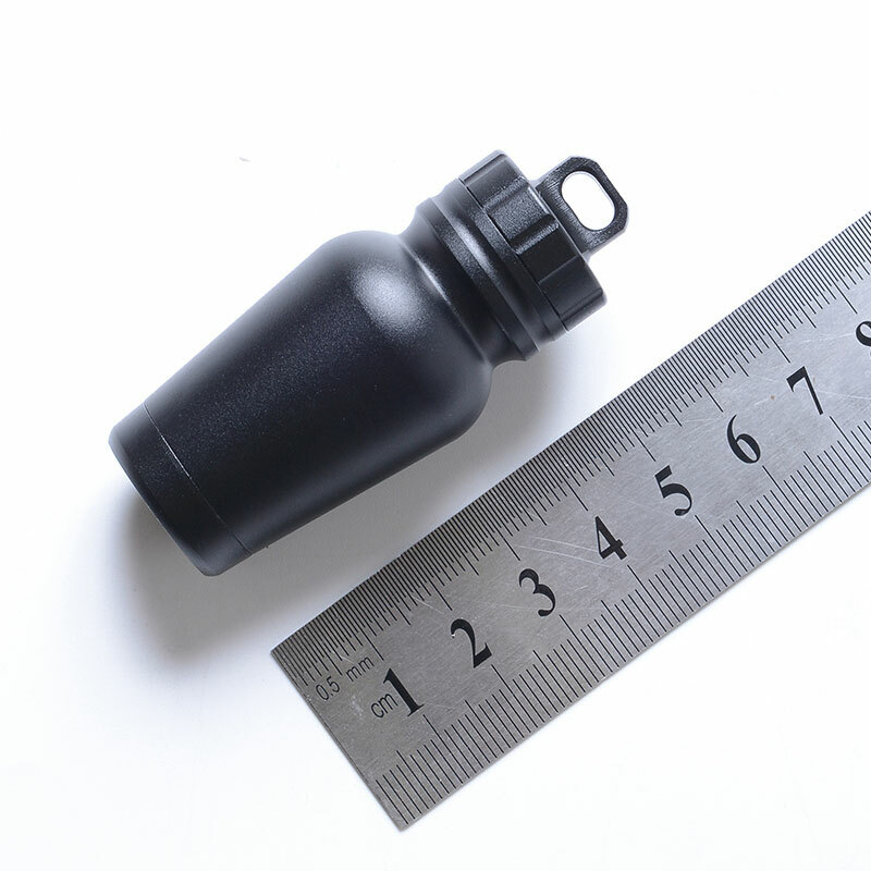 CNC Aluminium Alloy Outdoor Survival Waterproof Box Travel EDC Keychain Tank